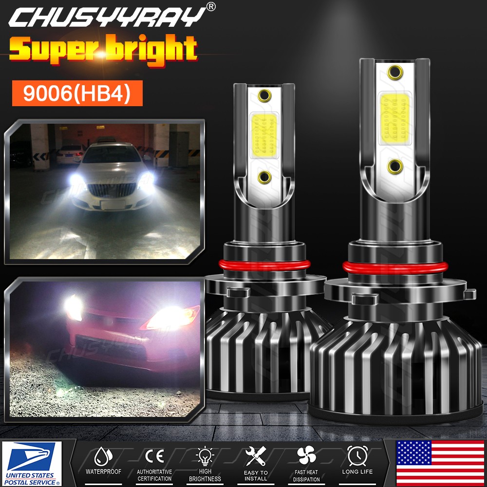 LED Headlight Bulbs Hi/Lo Fog Beam For Chevrolet Silverado 2500 1999-2002 White