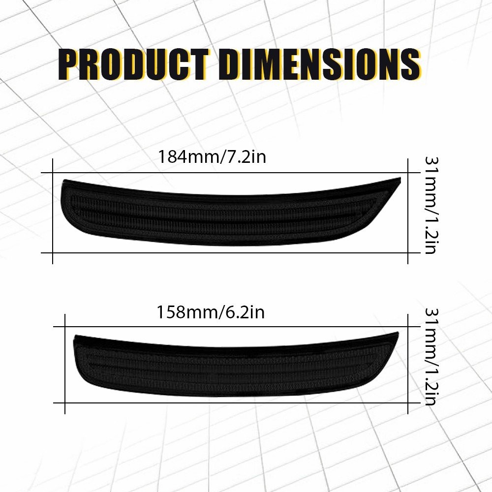 For Dodge Charger 2015-2023 Front Rear Side Marker Light Lamps Smoked LED EOOR