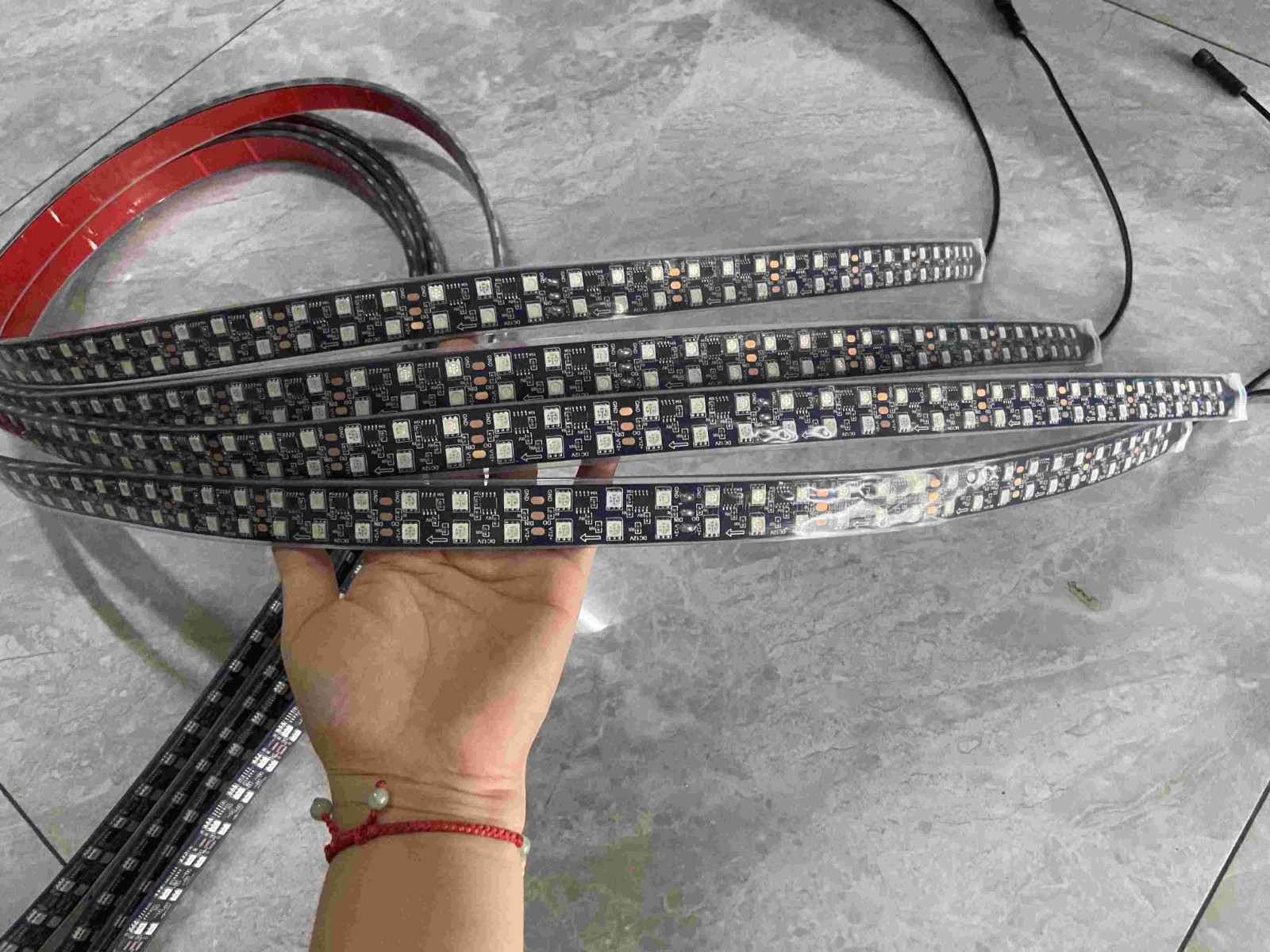 Dream Color Double Row 2x 4FT +2x 6.5FT CHASING Underglow Light Bluetooth Strips