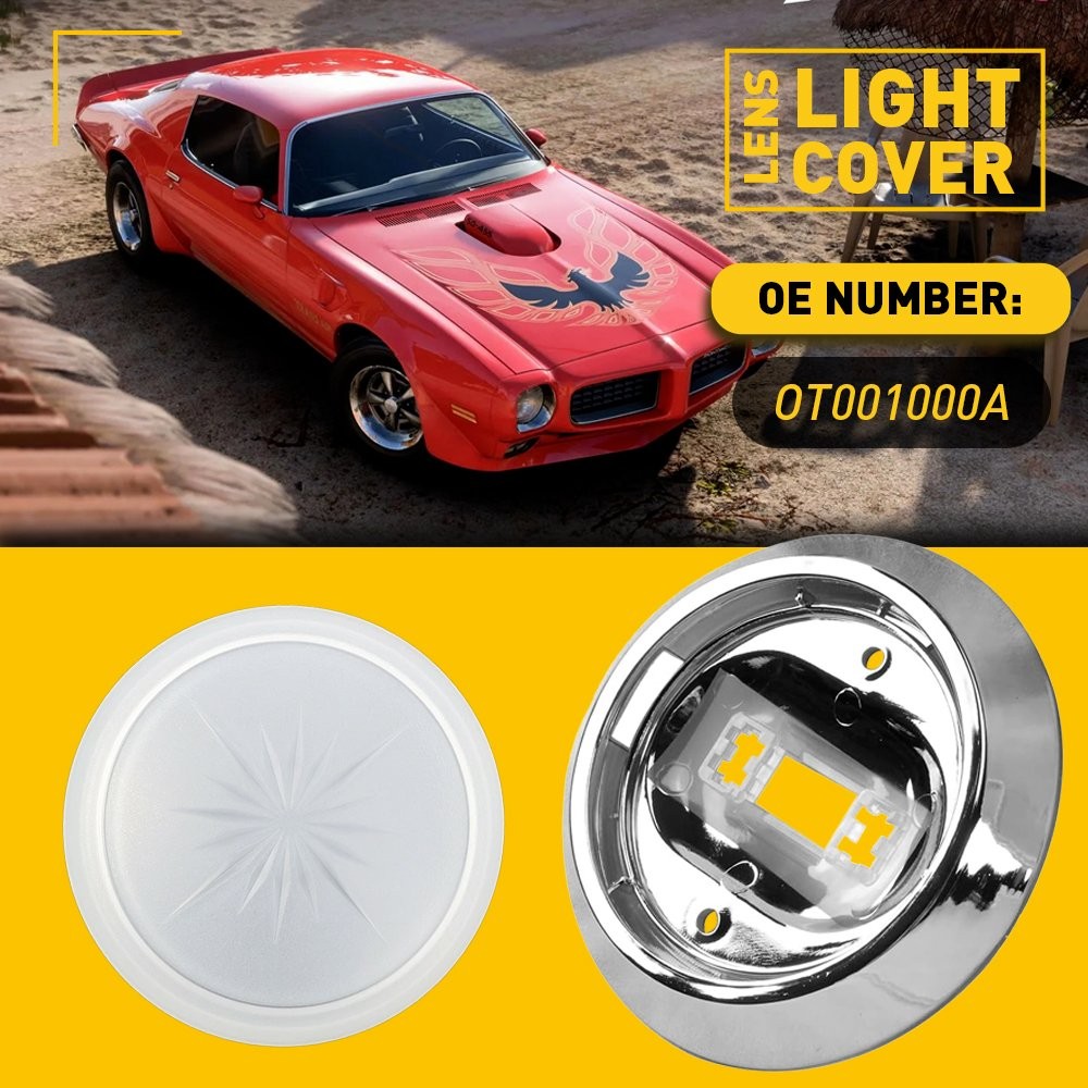 Dome Light Cover For For Many GM vehicles 1970-1981 OT001000A Chrome Housing EH