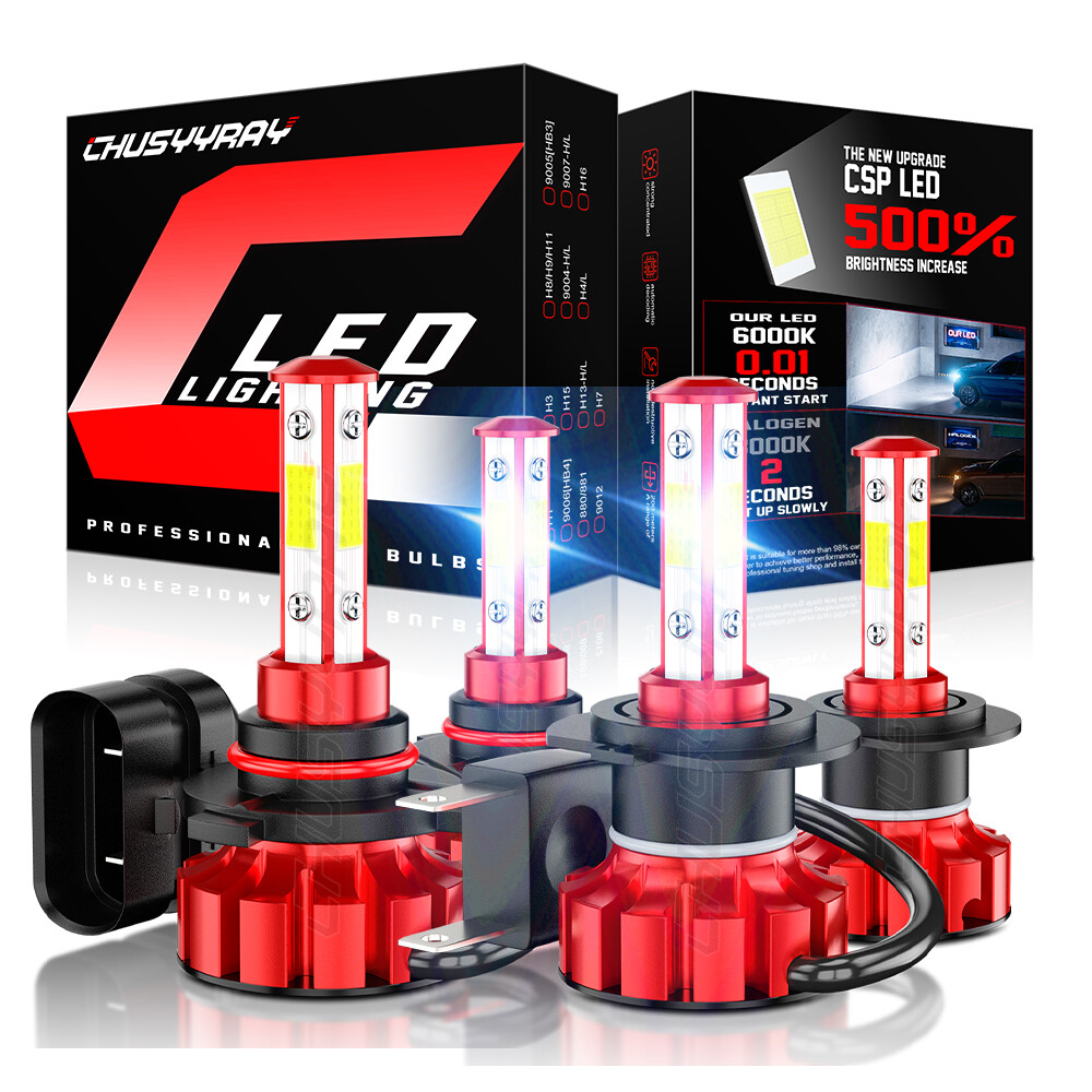 For Hyundai Tucson 2019-2020 LED Headlight High Low Beam Bulbs Combo Clear White