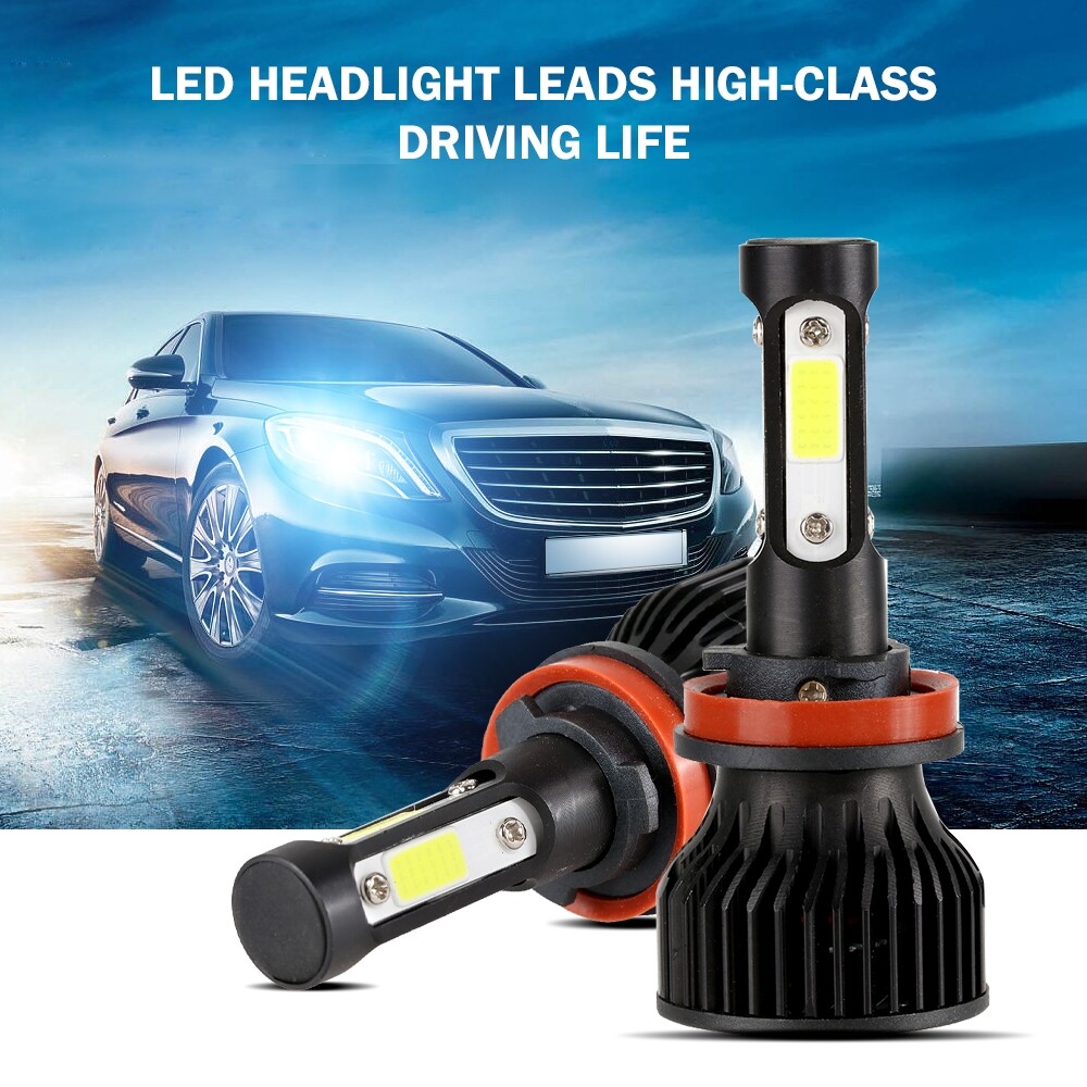 IRONWALLS H11 H9 H8 LED Headlight Bulbs Low Beam Fog Light 360000LM 6000K White