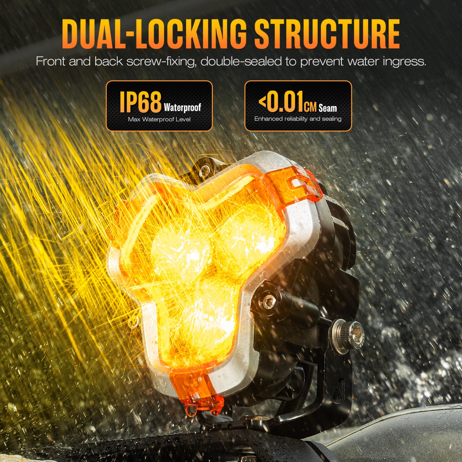 NOVSIGHT 3/4.56″ LED Pods Light Spot Flood Beam for Jeep Truck SUV Offroad Lamp