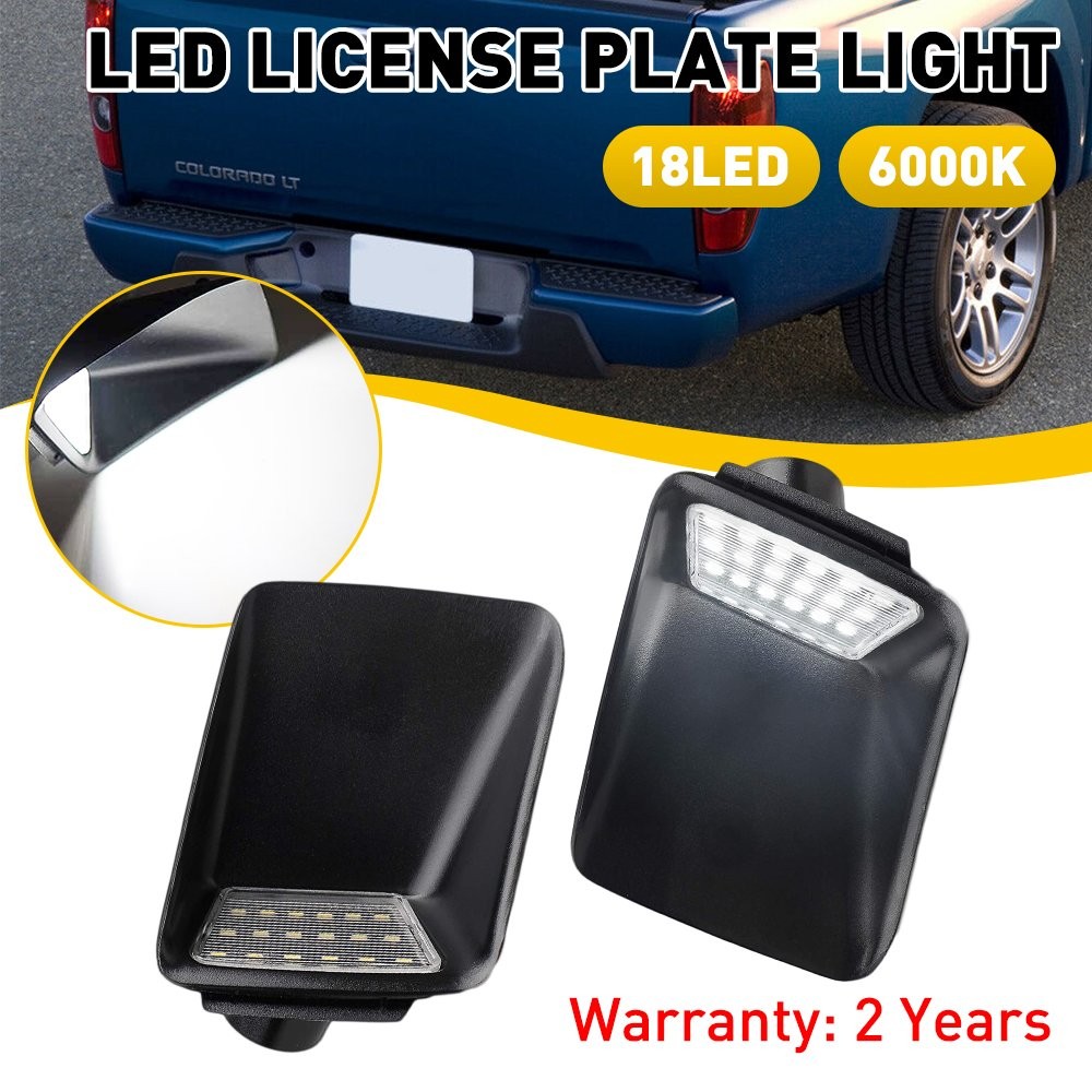 Pair LED License Plate Lights Fit For 2004-2012 Chevrolet Colorado Canyon GMC EO