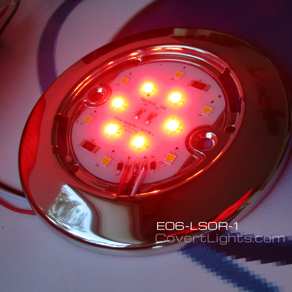 TecNiq E06 Interior Dome Light Red White 4″ Round LIfeTime Warranty USA