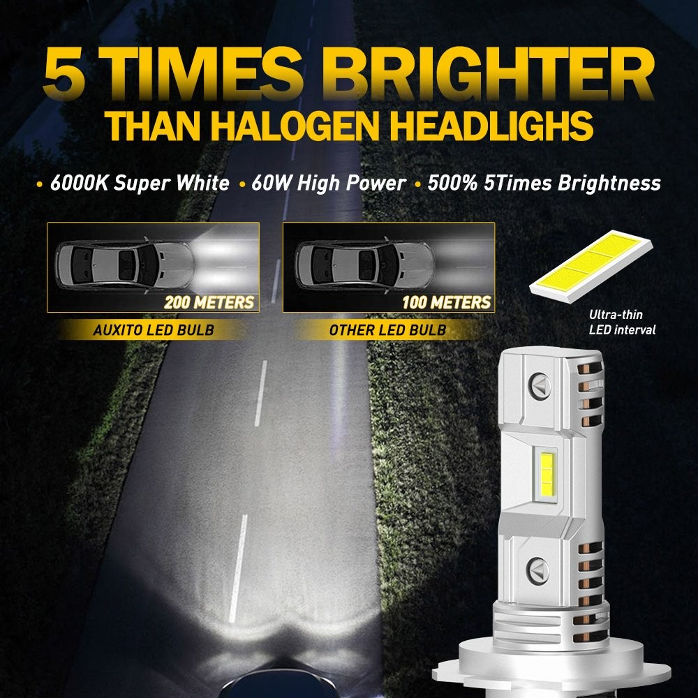 AUXITO H7 LED Headlight High/Low Beam Bright 6000K For Porsche Cayenne 2003-2018