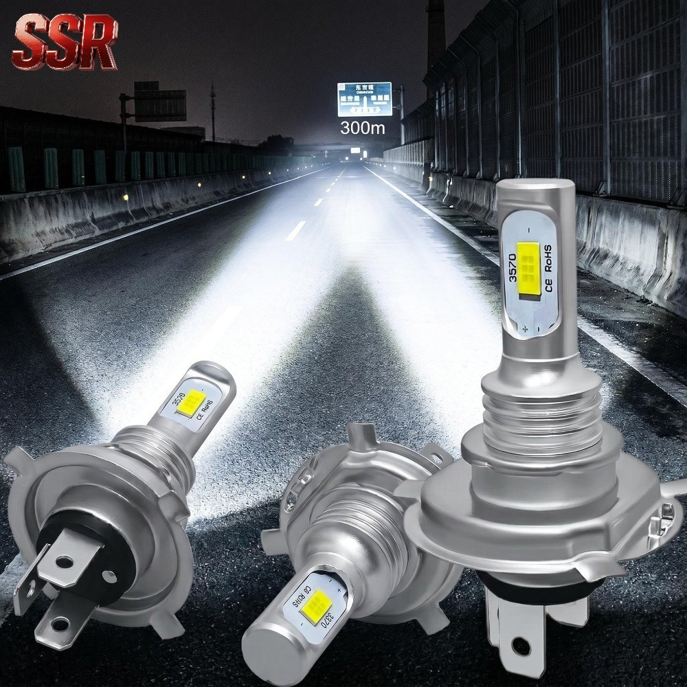 CANBUS H4 LED Headlight Super Bright Bulbs Kit 88000LM High/Low Beam 6500K White