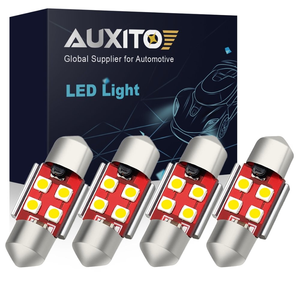 4x 31MM 16-SMD LED Car Interior License Plate Dome Map Light Bulbs Super White