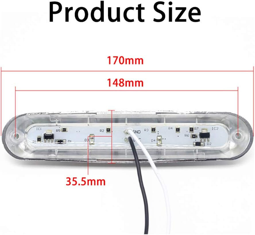 BOOMBOOST Side Light Always On Tail Light 2Pcs 9LED 3W White
