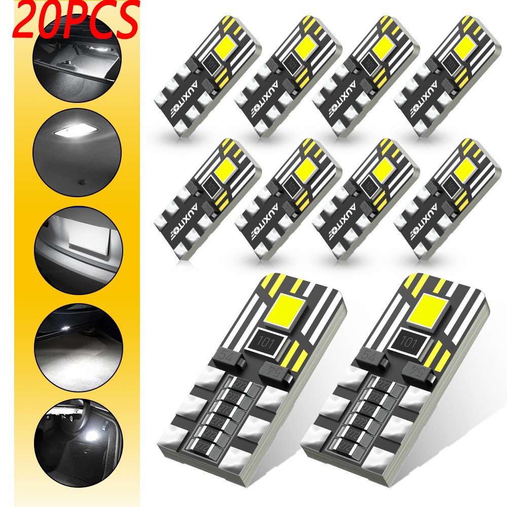 White 200LM T10 194 168 2825 W5W 2LED Inside Map Trunk Light License Plate Light