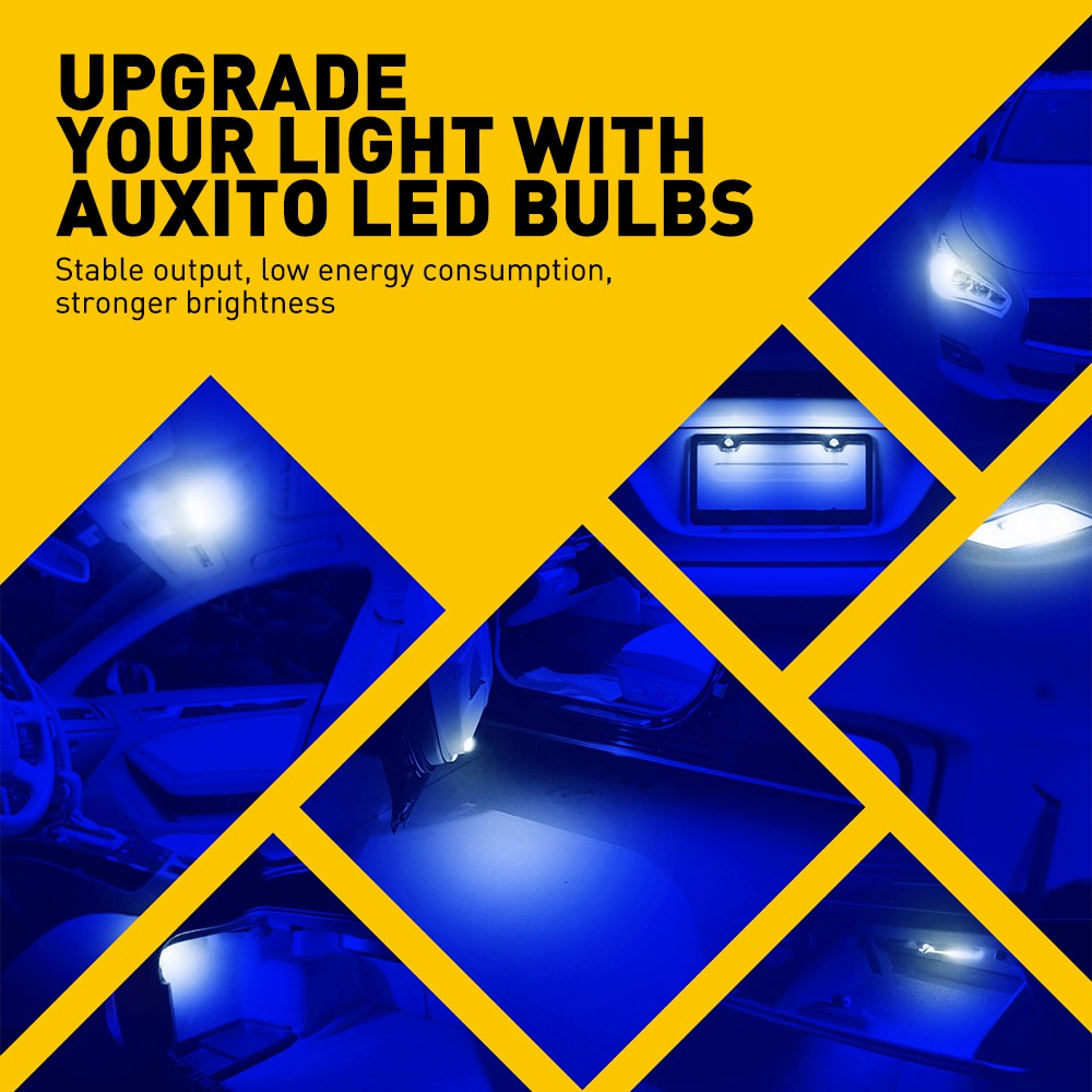 LED Plate License Plate Interior Light Bulb Super Blue T10 194 168 W5W 10-100x