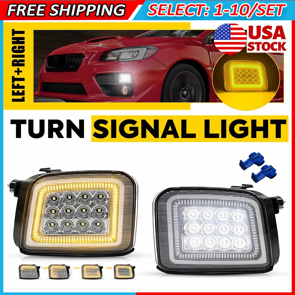 2-20x DRL Turn Signal LED Lights Replacement For 2015-2021 Subaru WRX /STI Clear