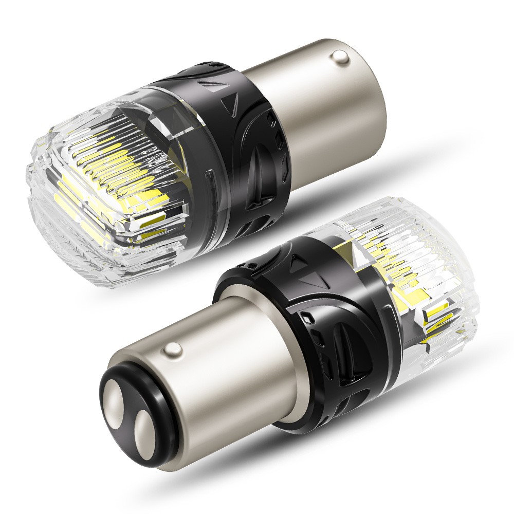 2x 1157 16SMD LED Tail Brake Stop Backup Reverse Turn Signal Light Bulbs White