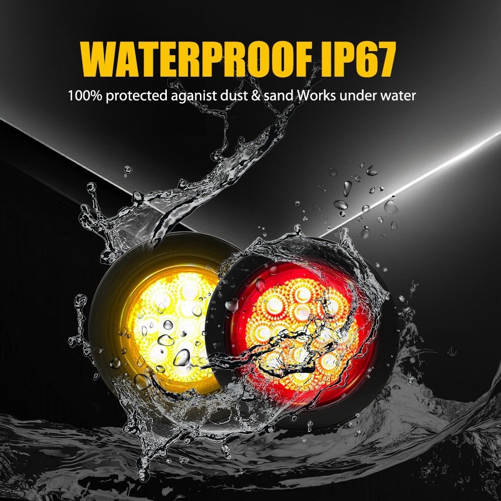 4-8pcs 2.5″ Inch DOT Round Trailer 13 LED Marker Light w/ Grommet for Truck RV