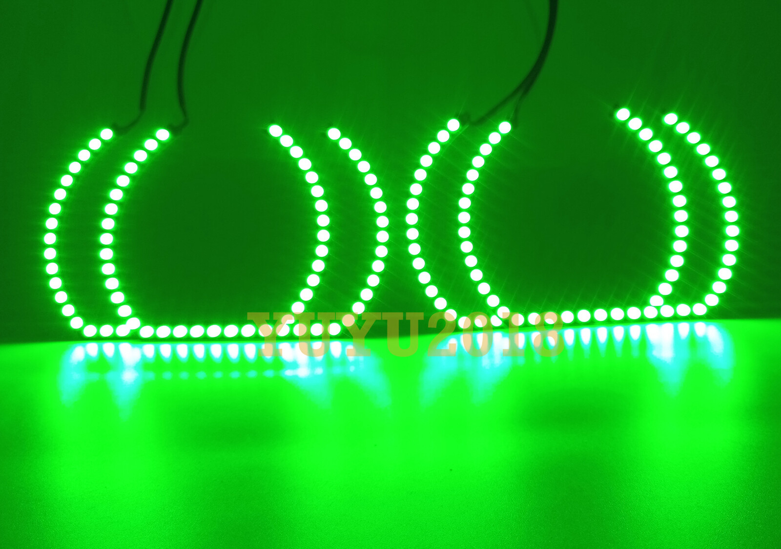 RGB LED halo rings for Chevrolet Silverado 07-14 headlight U style Bluetooth DRL