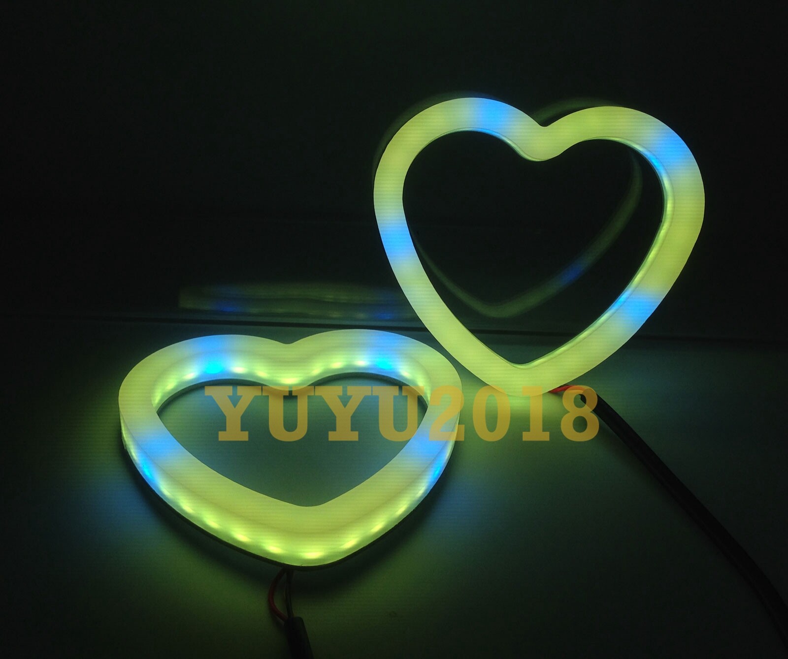 Dream color heart halo ring Flow series Chasing RGB LED Turn Signal DRL lamp
