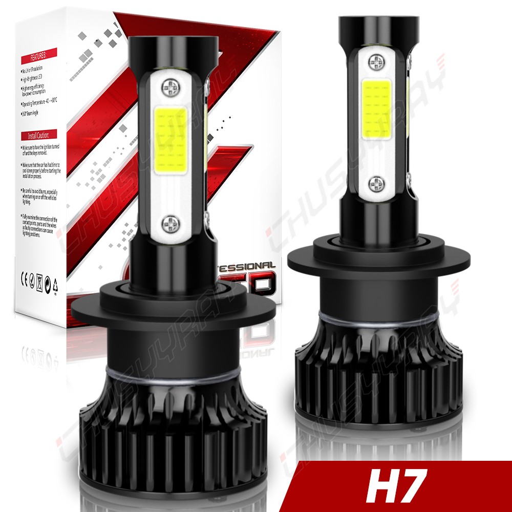 LED Headlight Combo H7+H7+H11 High Low Beam + Fog Light 6x Bulbs Kit 6000K White