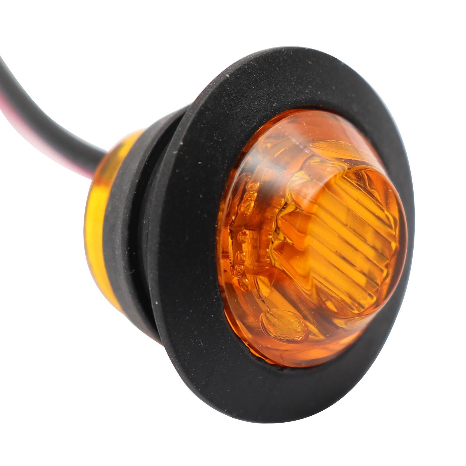 20X Amber 3/4″Round LED Bullet Clearance Side Marker Lights For Truck Trailer