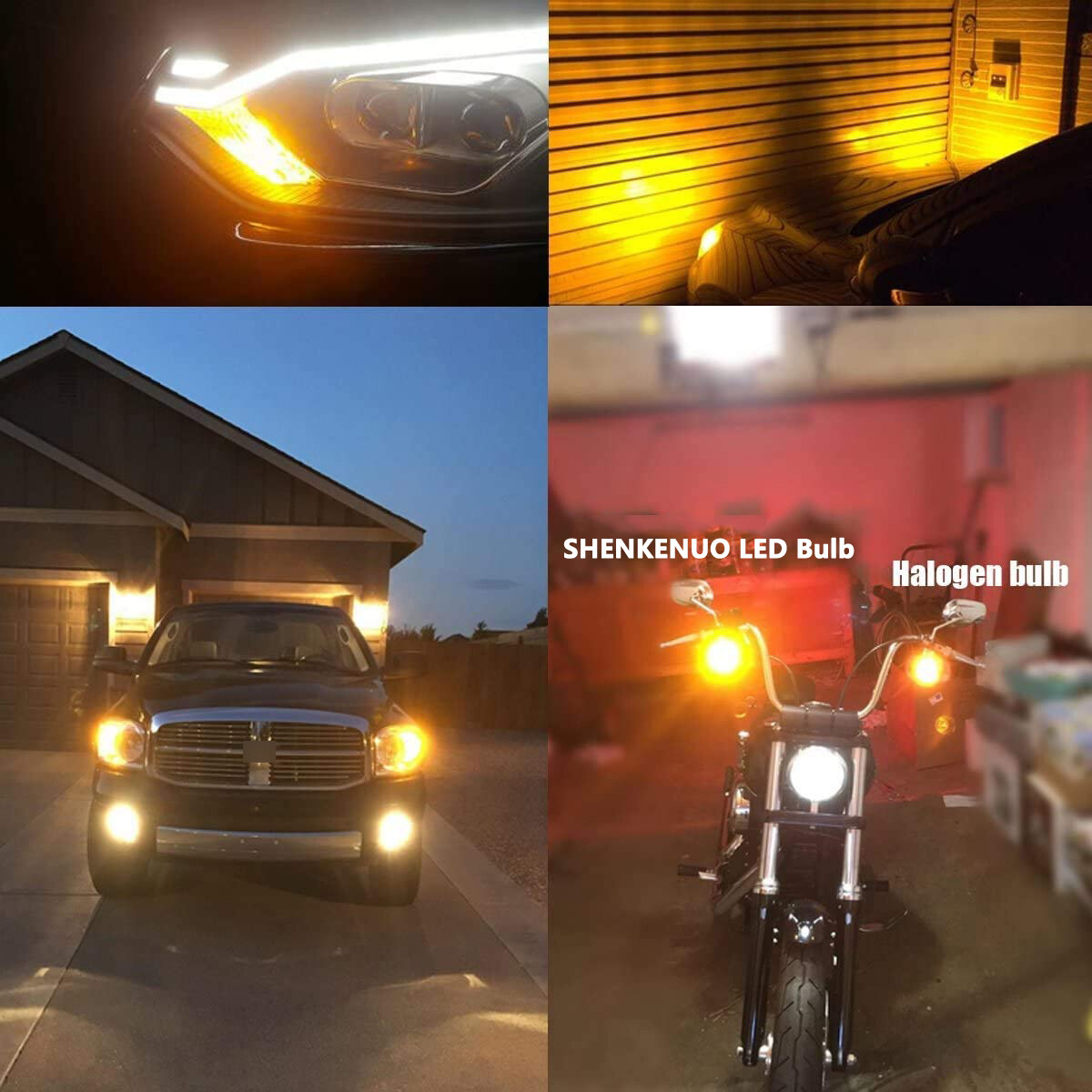2x 1157 Amber Yellow LED Turn Signal Indicator Parking Light Bulbs CANBUS 15SMD
