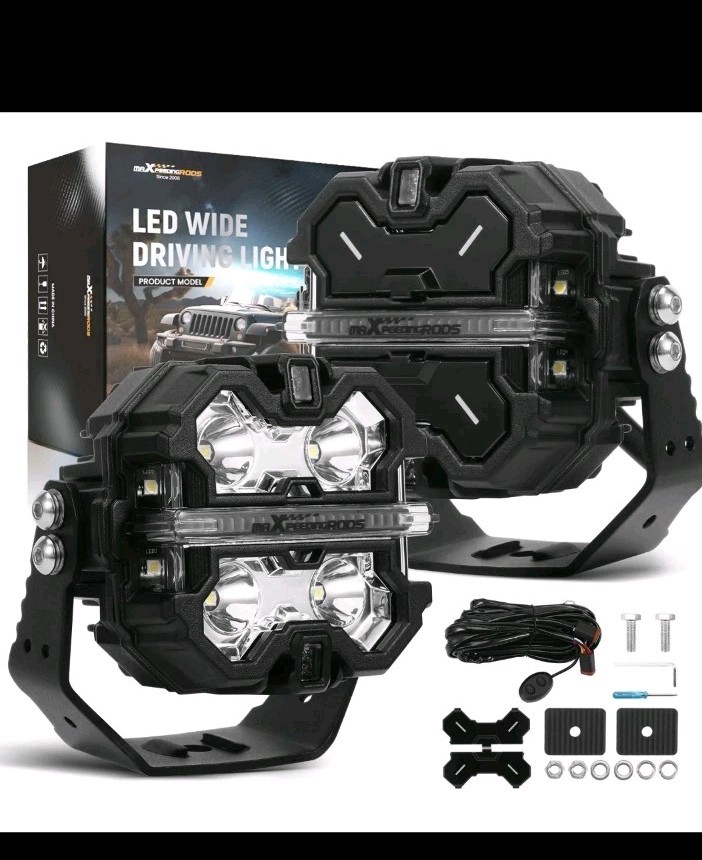 160W LED Driving Lights For Truck 3.5inch Side Shooter White Amber 9-32V IP68