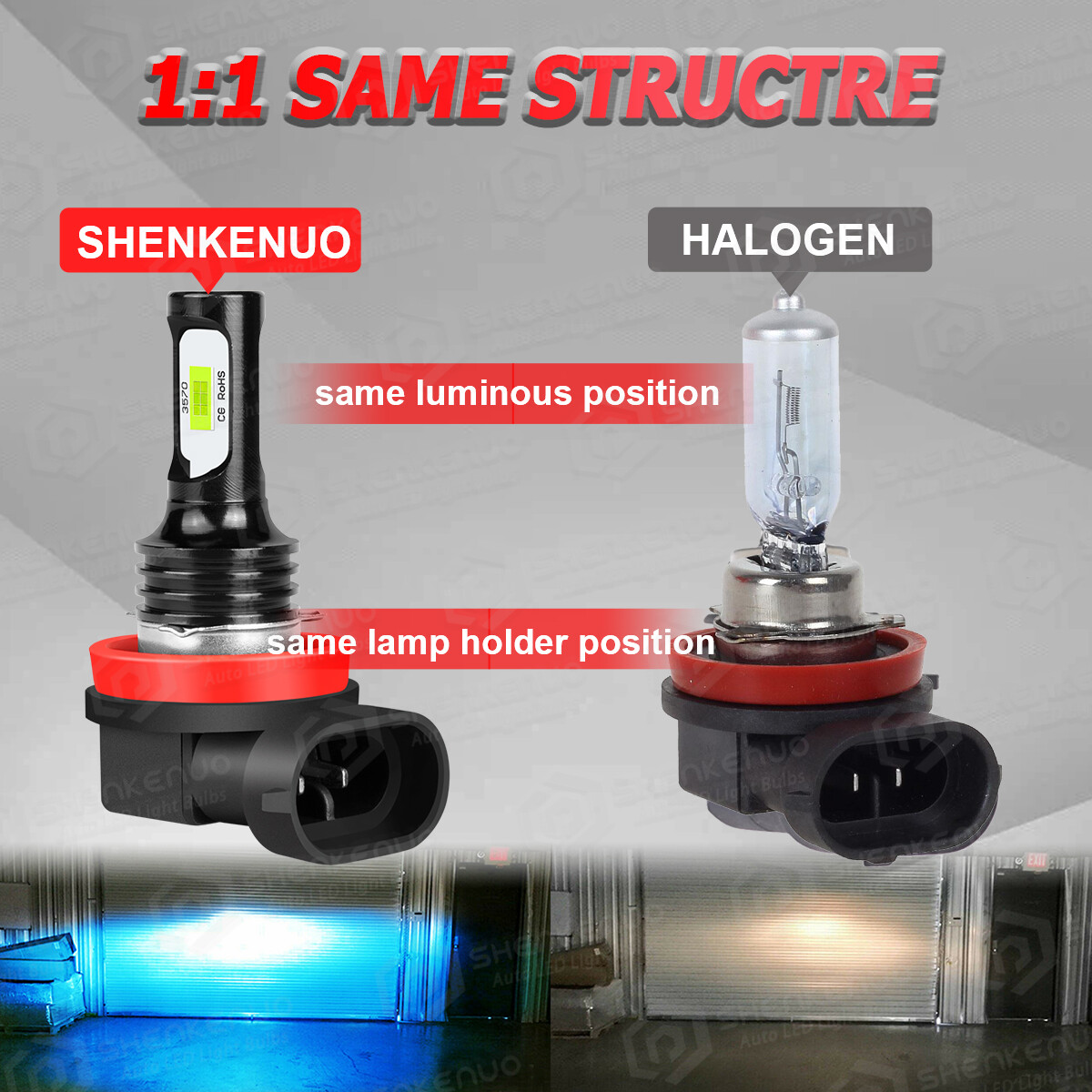 6Pcs LED Headlight High Low Beam Light + Fog Lights Bulbs Kit 8000K H7+H7+H11