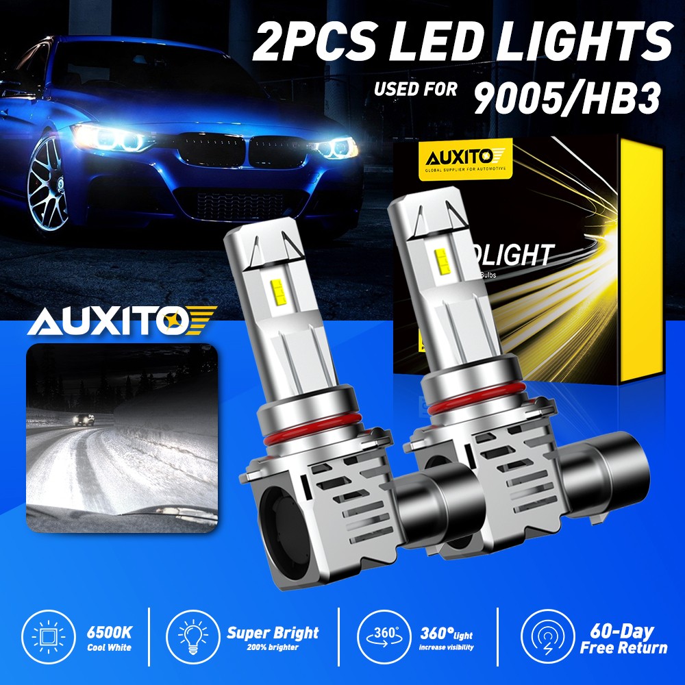 2Pcs 9005 HB3 LED Headlight 24000LM kit High Low Beam 6500K Xenon White Bulb HID