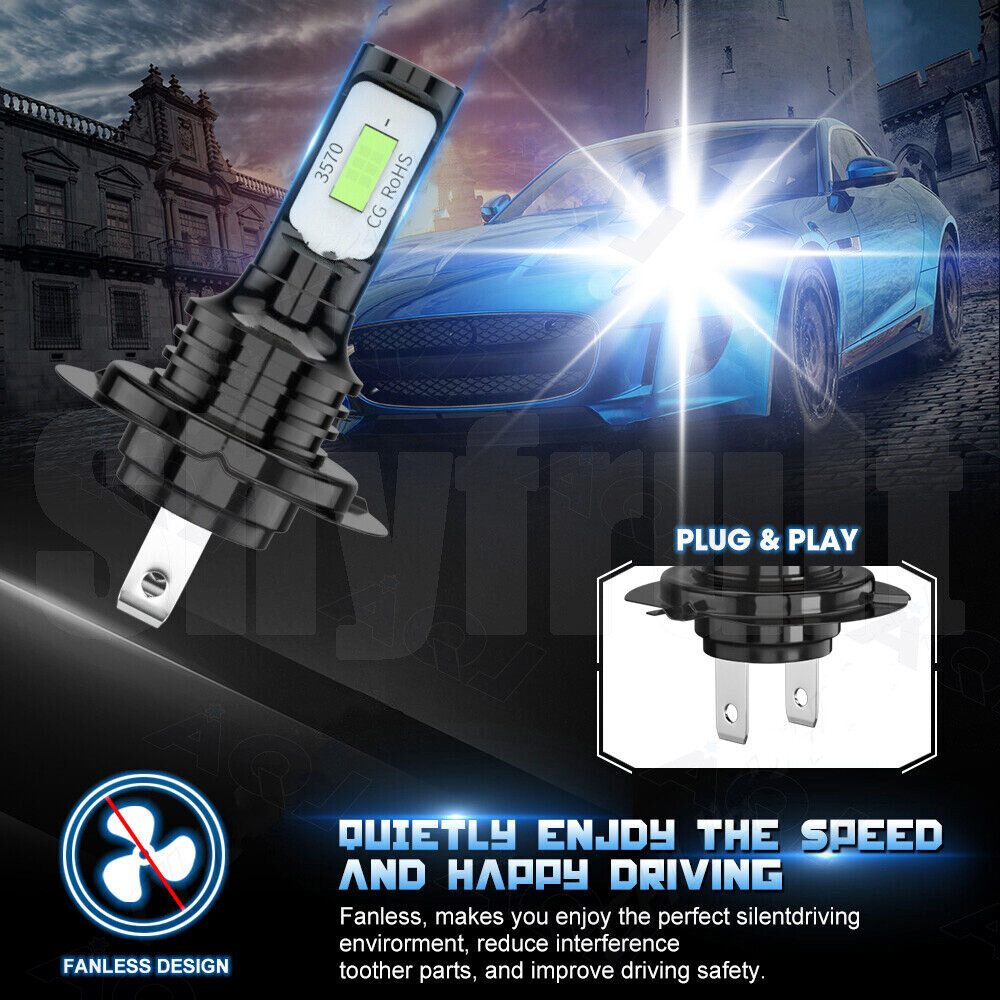 H7 LED Headlight Bulb Super Bright High Low Beam Conversion Kit 5Years Warranty