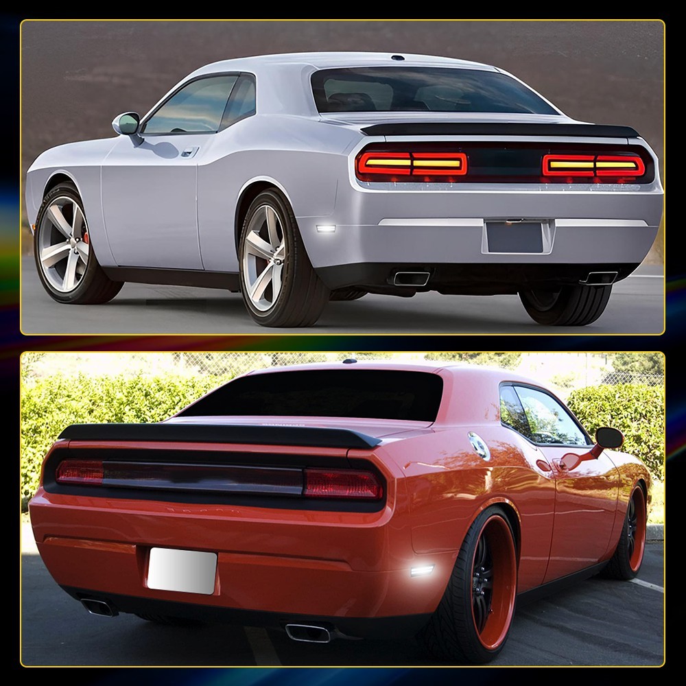 Cold White LED Rear Side Bumper Marker Signal Lamps For Dodge 08-14 Challenger A