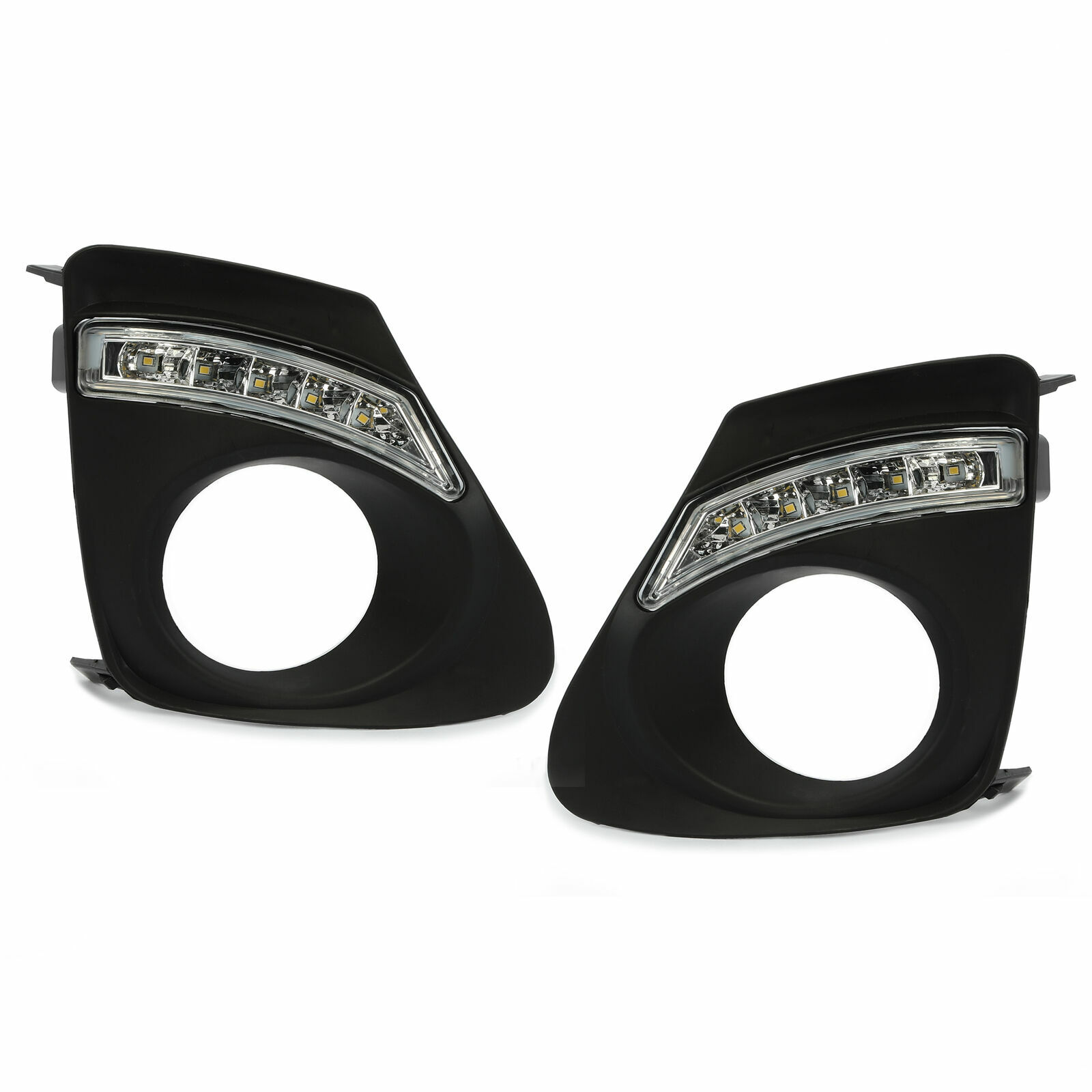 For Toyota Corolla 2011-2013 Front Bumper Fog Lights Lamps w/ LED DRL Bezel Set