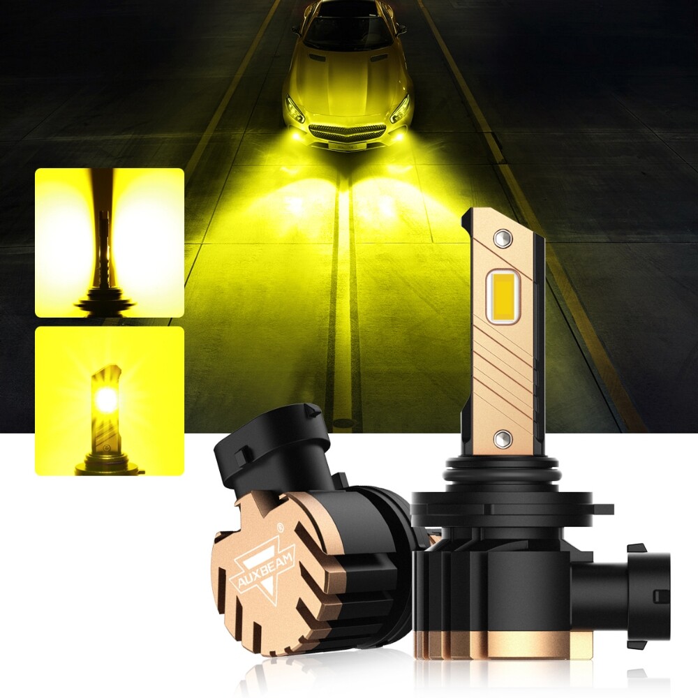 2x AUXBEAM 9006 HB4 LED Fog Light Bulbs 40W 8000LM 6000K/3000K Conversion Bright