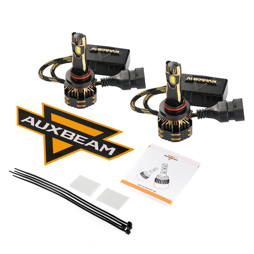 AUXBEAM 9005+H11 CANBUS LED Headlight Hi/Lo Beam 9006 Fog Bulbs Kit 6500K 3Pairs