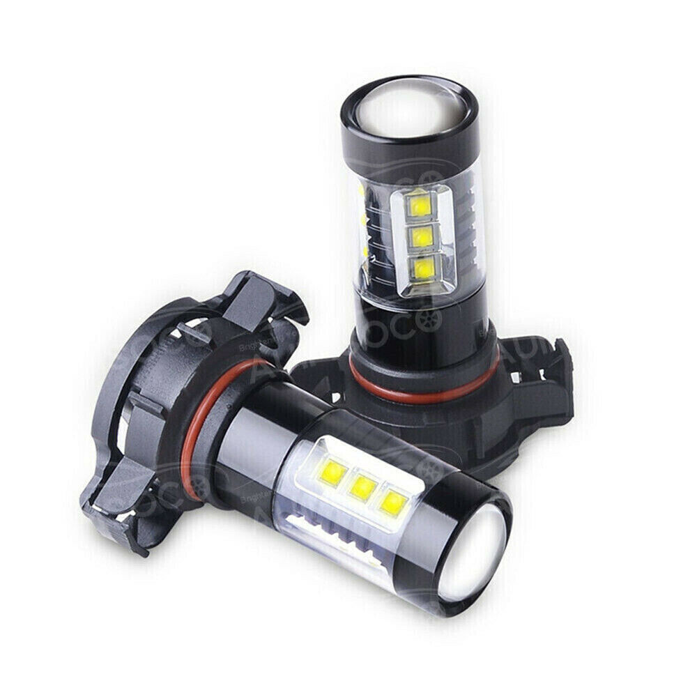 H16/5202 LED Fog Light Bulb High Power 200W Lamps 6000K White Super Bright 2Pcs