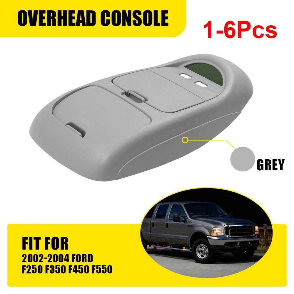 1-6X Gray Top Overhead Console For 2002-2004 Ford F250 F350 F450 2C3Z25519A70AAC