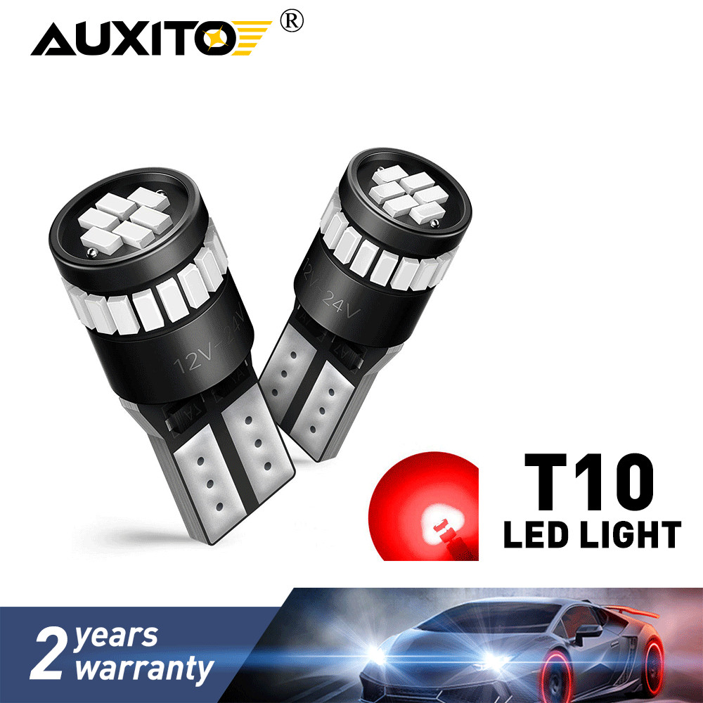 CANBUS T10 194 168 2825 LED License Plate Lights Bulb Red COLOR W5W DC12-24V