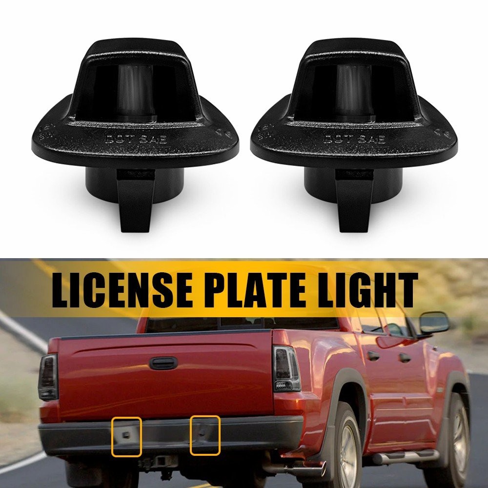 2x Rear License Plate Light Cover for 1997-2010 Dodge Dakota 2011 RAM Dakota USA