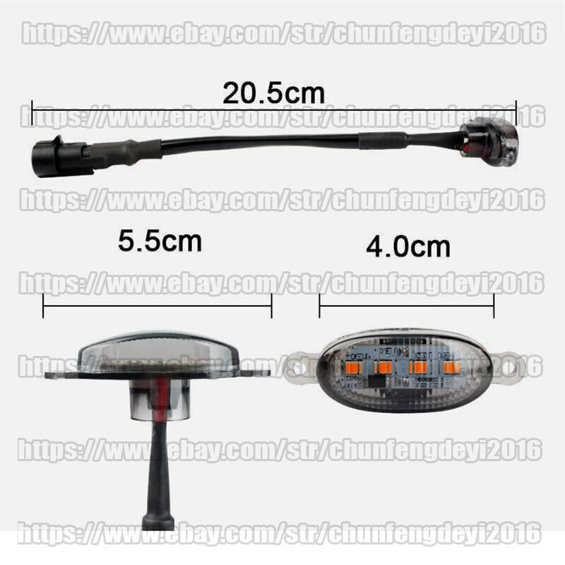 For Toyota 4Runner 2002-2024 Smoked Lens Amber LED Grille Light Raptor Style DRL