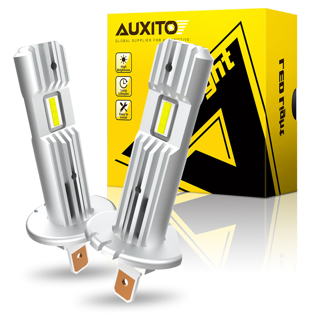 2X AUXITO H1 LED Headlight High Low Bulb Kit 20000LM 6500K White ERROR FREE EOA