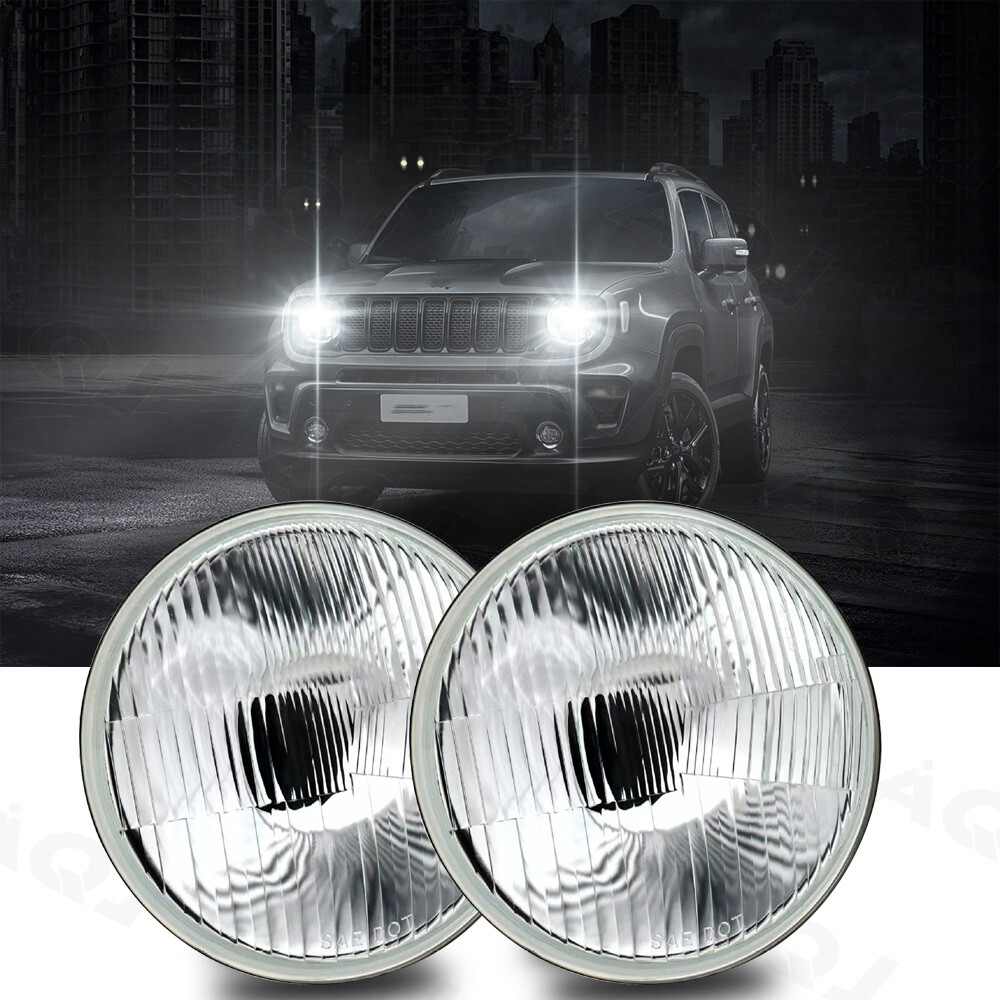 7″H6006/6006 6V Stock Glass/Metal Headlight SMD 360° 6-Volt LED Light Bulb Each