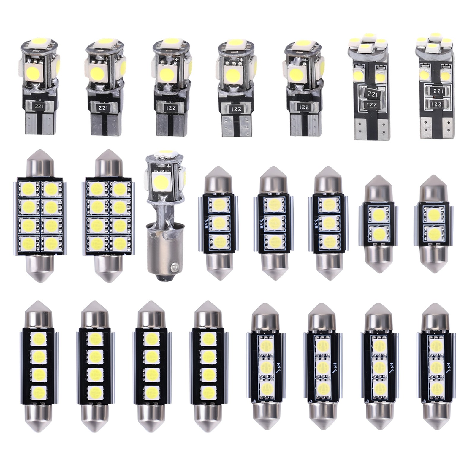 New 23x left right Car Side Marker Lights For 23Pcs LED Car Light Bulb Kit Set