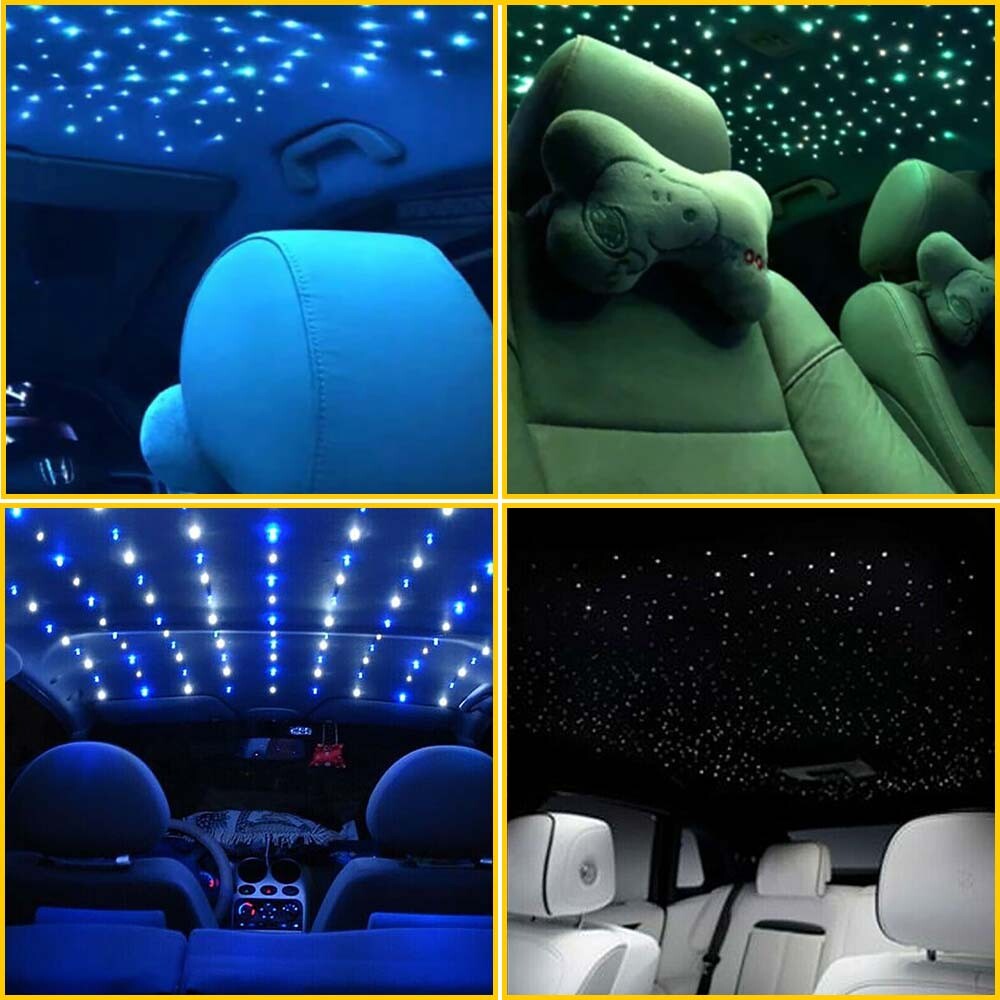 500pc Fiber Optic LED Car/Home Headliner Roof Ceiling 16W RGBW Star Light Kit PI