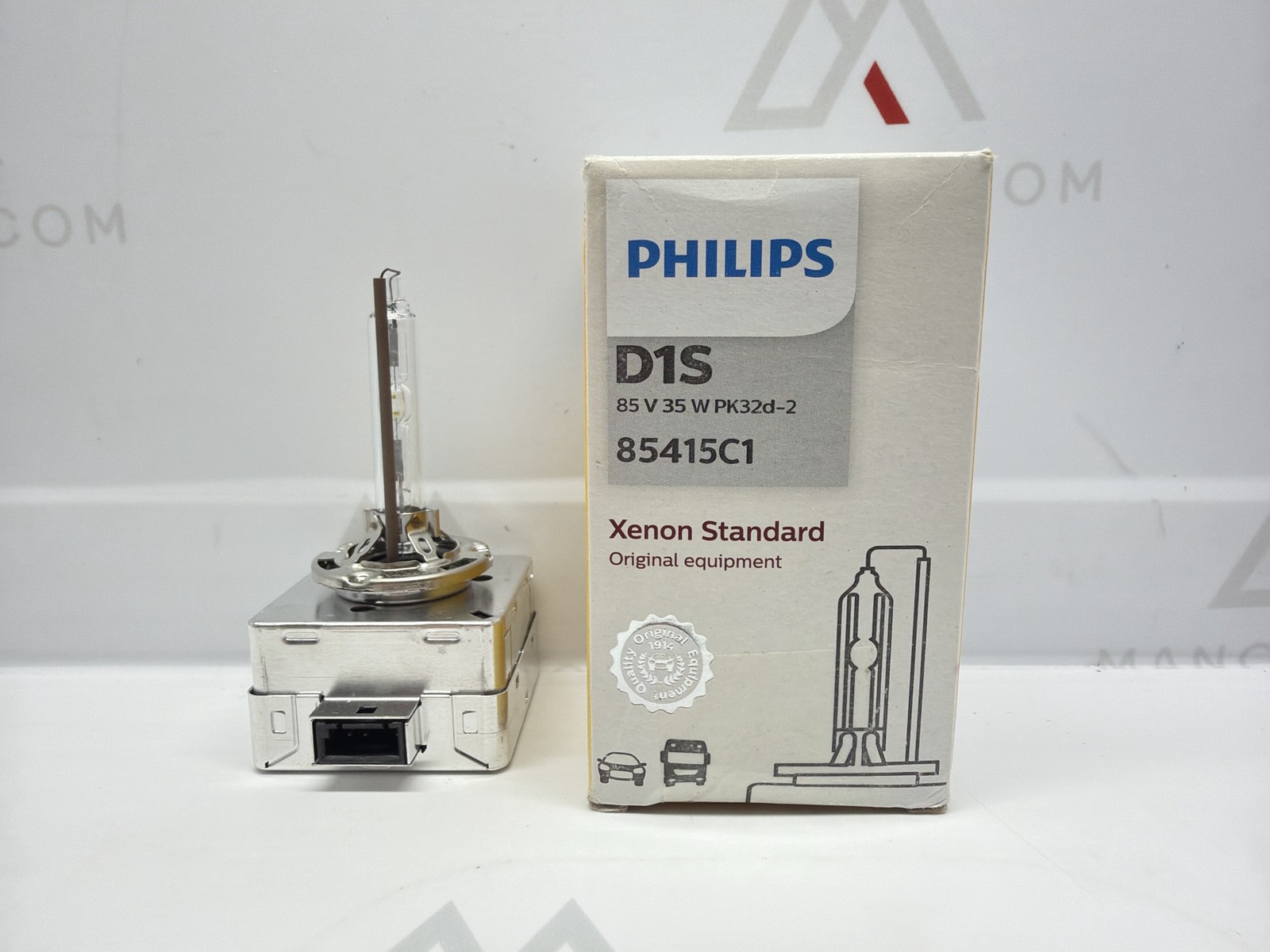 Philips D1S Standard Authentic Xenon HID Headlight Bulb, 1 Pack