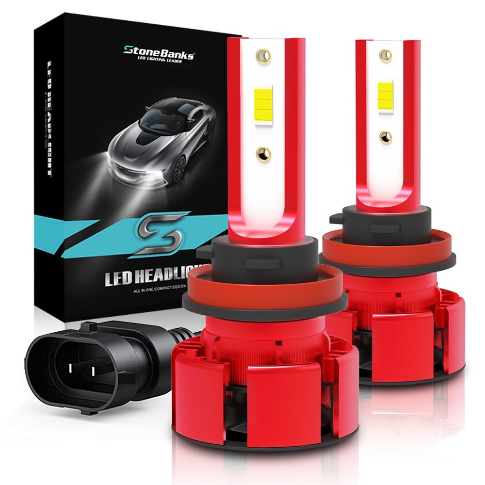 H11 9005 LED Headlight KIT Combo Bulbs 6000K High&Low Beam For Honda Pilot 06-18