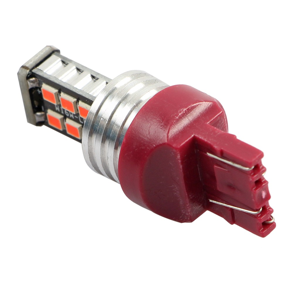 4Pcs 7443 7440 LED Red Strobe Flash Blinking Brake Stop Tail Parking Light Bulbs