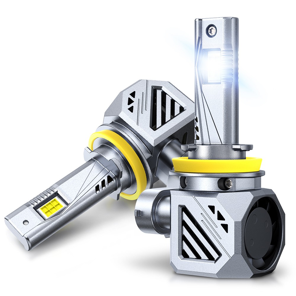 2PCS A1 Ultra Series H11 6500K White Light AUXITO LED Headlight Bulbs 7545 LED