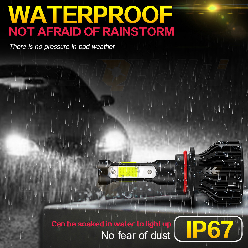 FIT Dodge Durango 2014-2015 9012+H11 Headlight + Fog Light Combo 4x Bulbs 160W