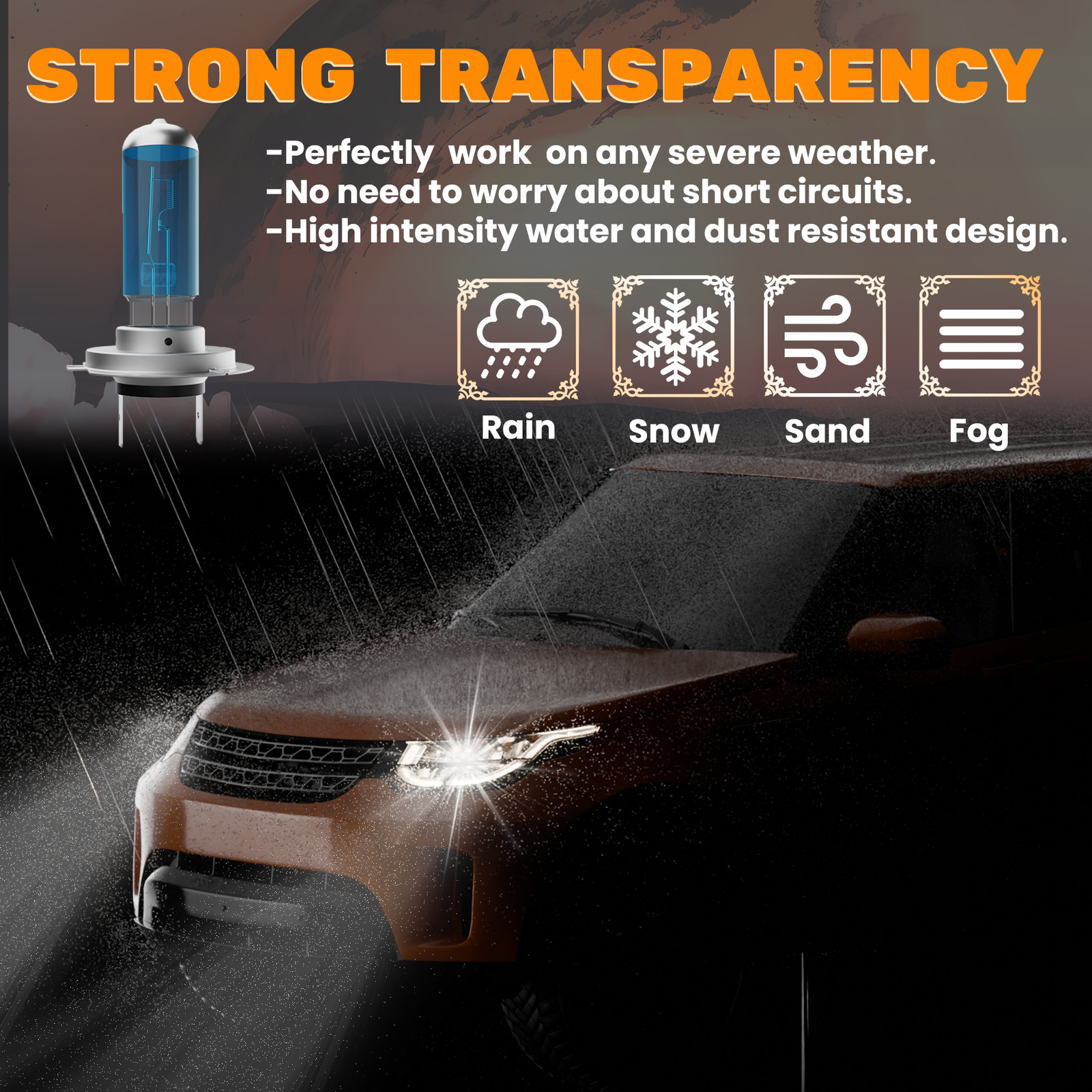 For Subaru Tribeca 2008-2014 H7 Halogen Headlight Bulbs Kit High/Low Beam 6000K