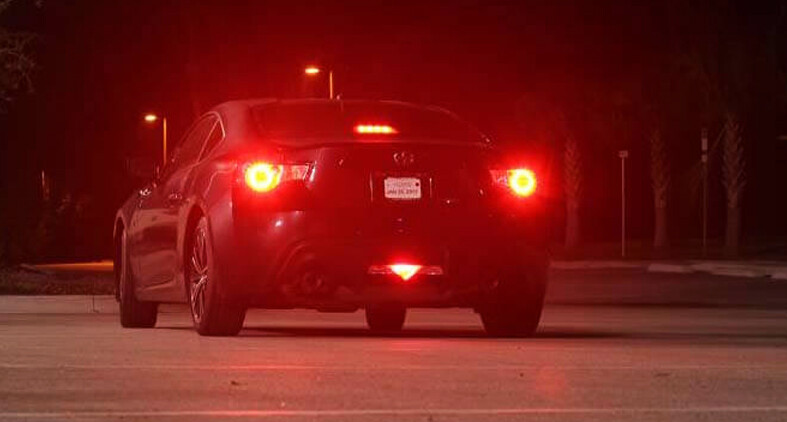 1x 16-SMD 1157 2057 Red 80W Projector Lens LED Brake Tail Light Parking Lamp