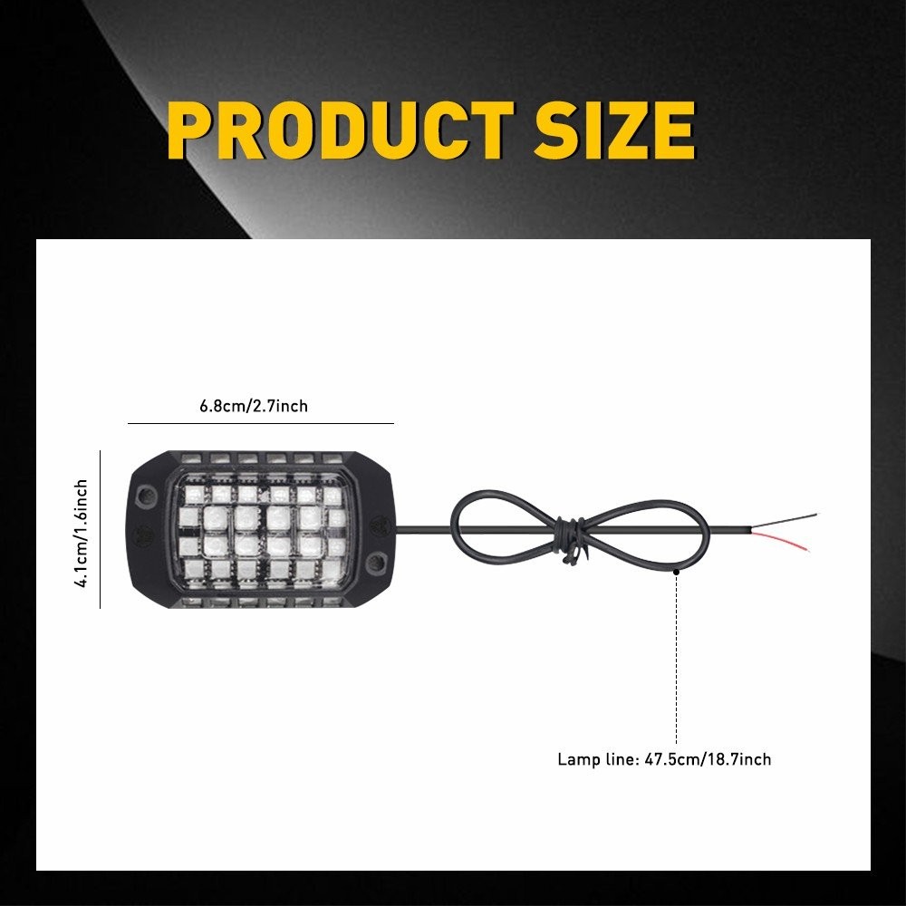 4-20PCS Universal LED Red Under Car Underbody Lights Underglow Lamps Kit Bright