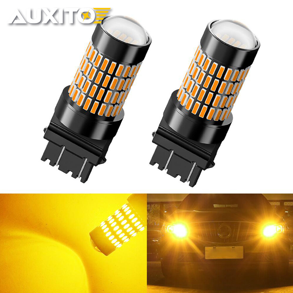 AUXITO 3157 4157 48W LED Front Turn Signal Blinker Corner Light Bulb Amber 3000K