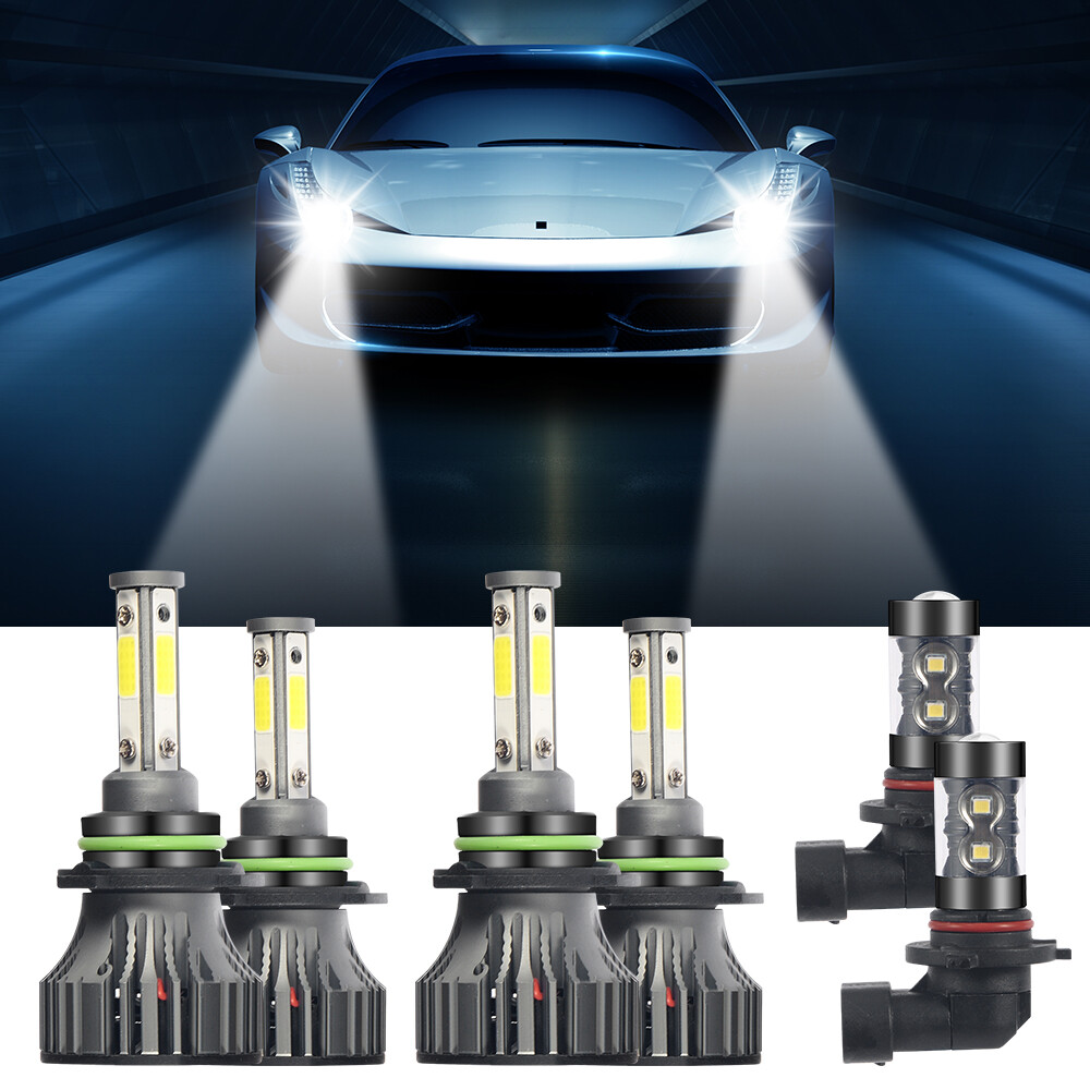 IP68 Waterproof For Chevy 2003-2005 2006 6000k LED Headlights+Fog Light Bulbs US